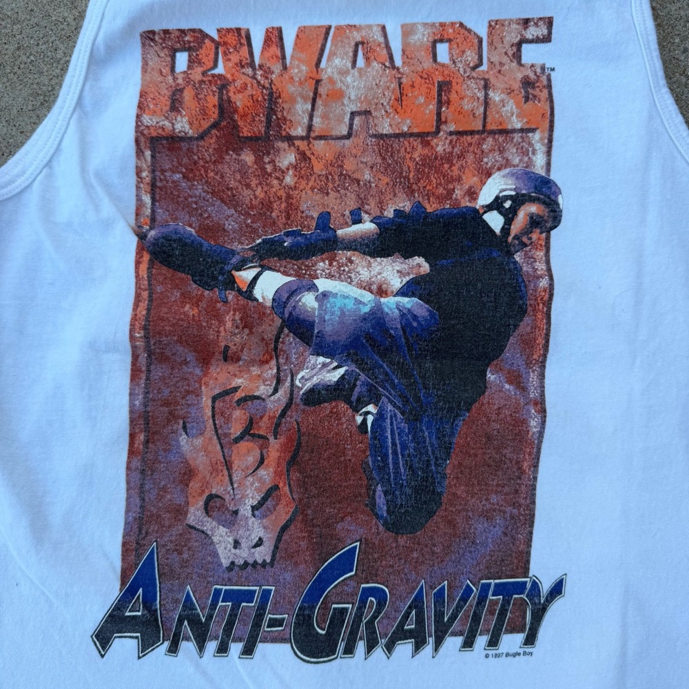 Bugle Boy | B-Ware Anti-Gravity Tank Top 1997 Vintage Skater White Mens M Skater